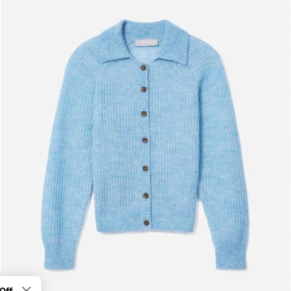 Everlane Blue Women's Alpaca Cardigan Sweater